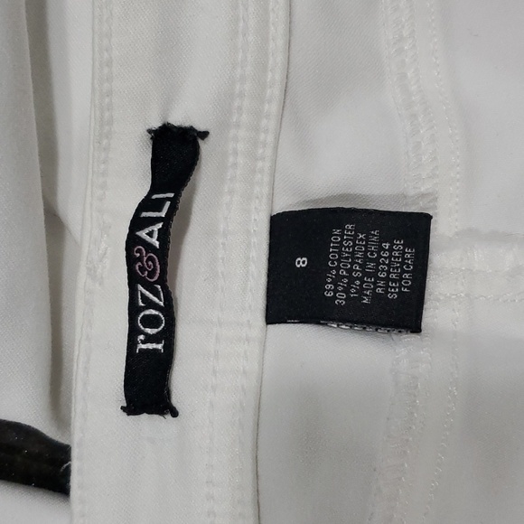 Roz & Ali white denim capri size 8 - Picture 5 of 6